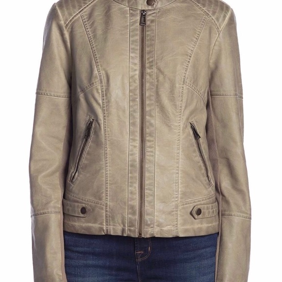 Distressed moto faux leather jacket - Picture 4 of 4